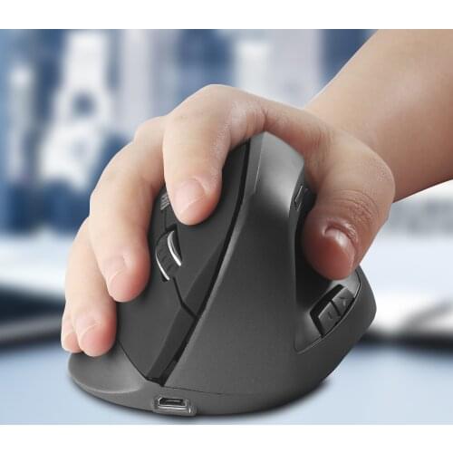 CHYI Wireless Vertical Mouse Ergonomic Computer Gaming Mice 1200-1400-1600DPI Rechargable USB Optical Mouse Gamer For PC Laptop