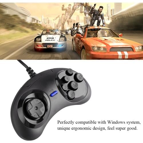 Cool For SEGA Classic Gamepad Mini USB Wired Gamepad Joystick 6 Buttons Gaming Joystick Holder For MAC Mega Drive Controllers