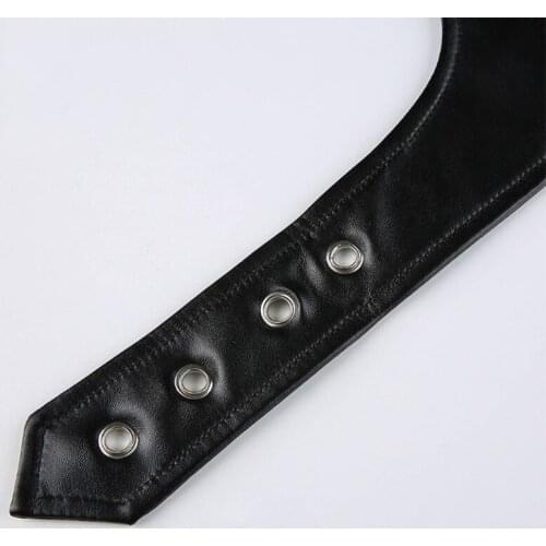 PU Leather Waist Slimming Corset Underbust Korsett Bustiers Corset Female Tops Streetwear for Shirt Dress Skirt 066F