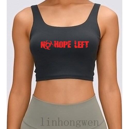 No Hope Left Women Tank Top Vintage Funny Casual O Neck Custom Cotton Spring Autumn Original Interesting Crop Top