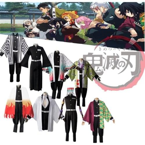 Kimetsu no Yaiba Demon Slayer Cosplay Costume pillar Himejima Kyoumei Nezuko Agatsuma Zenitsu Tomioka Giyuu Muzan Cosplay anime