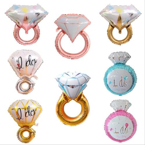 Diamond Ring I Do Aluminum Balloon Valentines Day Wedding Room Decoration Children 's Anniversary Birthday Party