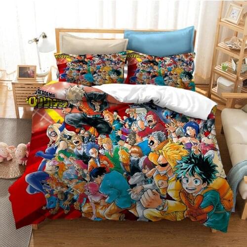 Japan Anime My Hero Academia 3D Printed Bedding Set Duvet Covers Pillowcases Comforter Bedding Set Bedclothes Bed Linen 03