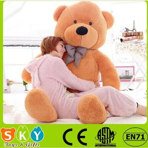 Hot selling pp cotton stuffed plush bear with tie 80cm