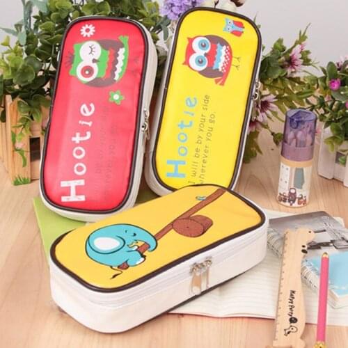 Cute Owl Pencil Case Large Capacity Storage Organizer Pen Bags Pouch Pencil Bag School Supply Stationery