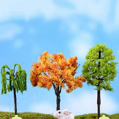 Miniature Sakura Plum Blossom/plum/willow/coconut Tree Plants Fairy Garden Accessories Dollhouse Ornament Garden Decoration