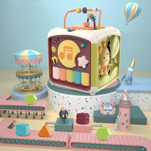 Multifunction Musical Drum Activity Cube musical toys Shape Blocks Sorter Education kids toys music instruments for kids
