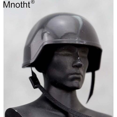 Mnotht 1/6 Soldier Model Helmet FBI PASGT Black Safety Hat Model Male Pilot Helmet Toy for 12in Action Figure Collection m3n