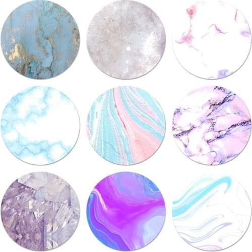 Marble Icons Pins Badge Decoration Brooches Metal Badges For Clothes Backpack Decoration 58mm