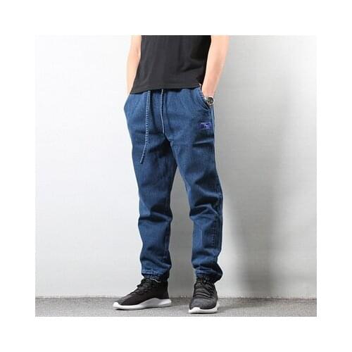 2021 New Style Fashion Men Jeans Loose Fit Blue Color Classical Denim Pants hombre American Streetwear Hip Hop Joggers Jeans Men