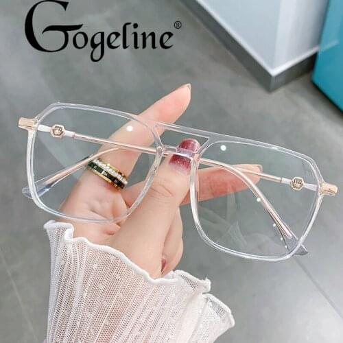 New Anti Blue Light Transparent Computer Glasses Frame Women Men Square Eyewear Blocking Glasses Optical Spectacle Eyeglass