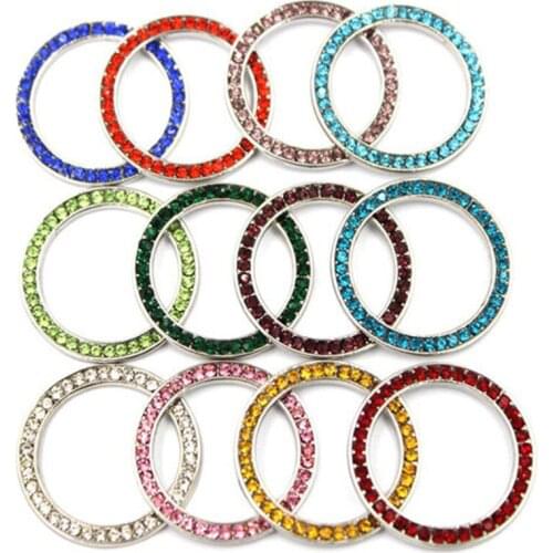 Alloy 22mm Silver Color 12 months birthstone Round Mixed Colors Plates Charms For Floating Memory Lockets