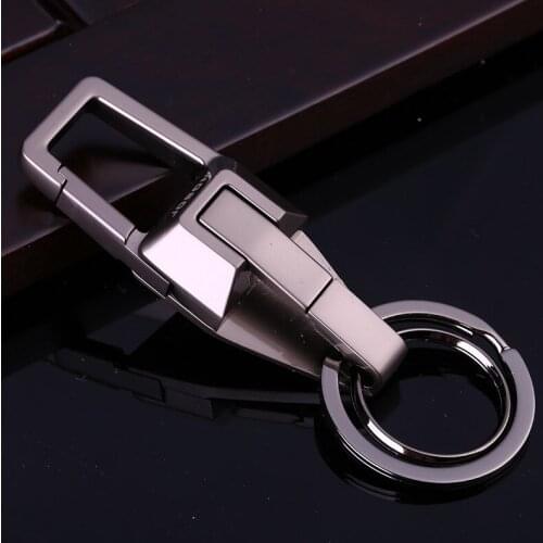 Popular Zinc Alloy Gold Silver Black Keychain Mens Waist Car Key Ring Metal Key Hang Buckle