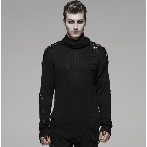 Мужские вязаные пуловеры PUNK RAVE China At AliExpress
