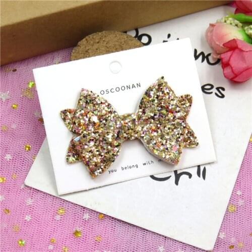 1PCS Cute Golden Sequin Bows Elastic Hair Bands Hairpins 2020 Scrunchie Kids Creativity Korean Hair Accessories For Baby Girls