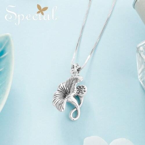 Special European and American retro S925 Silver Necklace temperament clavicle chain female flowers blooming quietly XL16045