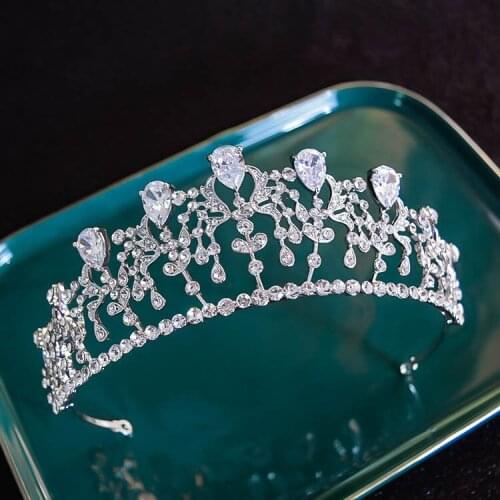 Wedding Bridal Tiaras Women Crowns Queen Rhinestone Party Hair Jewelry Crystal Headband Hair Accessories Baroque Pageant Diadem