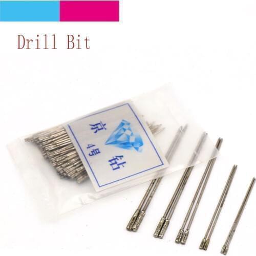20pcs Hot Sale Diamond Coated Drill Bit Solid Bits Punch Needle For Jewelry Ceramic Jade Agate Glass Amber 20000 RPM 1 to 2.4mm