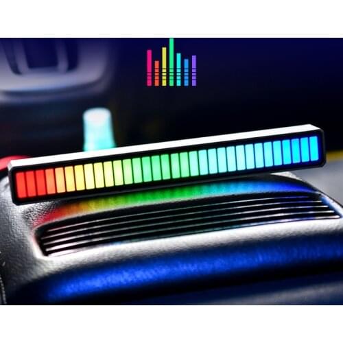 USB Sound Control Rhythm Light Music Atmosphere Light RGB Colorful LED Lights Car Ambient Lamp Home Car Decoration