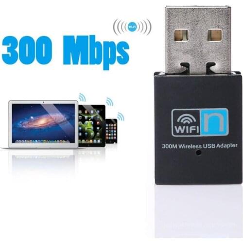 1PC Wireless USB Adapter Portable 300 Mbps 2.4GHz Wireless Lan Card USB PC WiFi Adapter Accessories For Laptop PC Computer