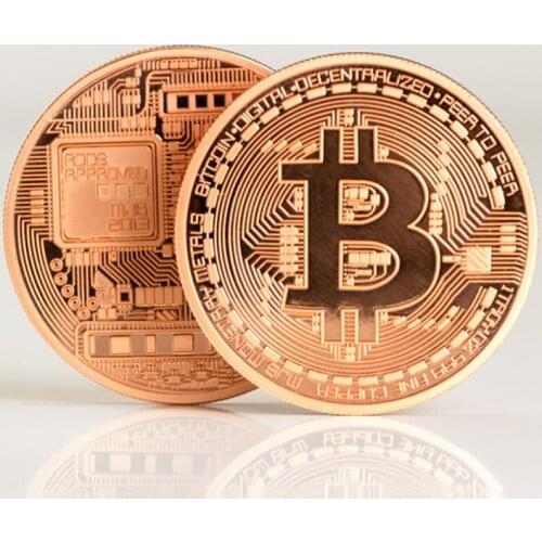 1PC Ethereum Ripple Bitcoin Collectible Bit Coin BTC Coin Art Collection Digital Currency Coin Physical Gold Commemorative Coins