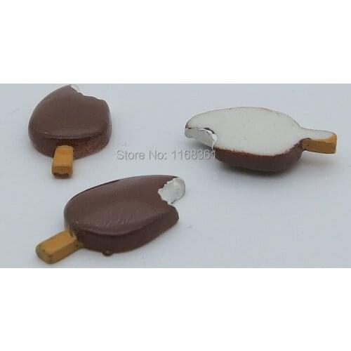 1pcs/lot resin flat back brown delicious Icecream 21mm simulation of food Cabochon Scrapbook DIY phone decoration B404-8
