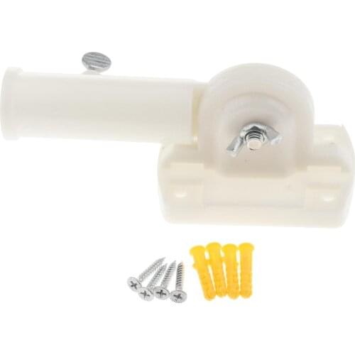 180 Degrees Wall Mount Flagpole Holder with 4pcs Screw for Flag Windsock