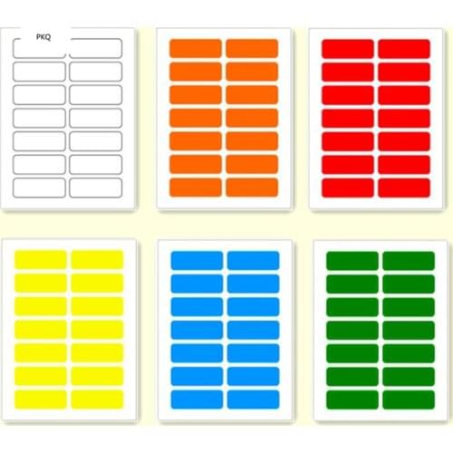 5bags 13*38mm Rectangle Color Label Self Adhesive Sticker Write Name Sticker Blank Sticker Label Office School Supplies