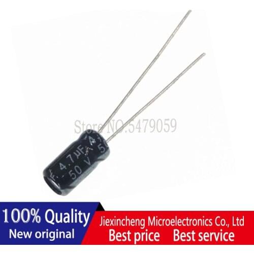 50pieces）50V 4.7UF 5*11mm high frequency low impedance 50V4.7UF 5*11 aluminum electrolytic capacitor