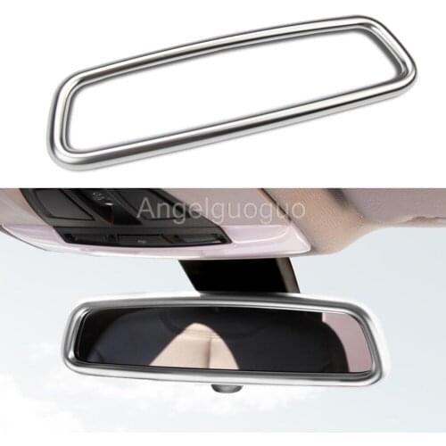 Angelguoguo Car styling For BMW 3 Series X1 X5 X6 Series Interior Rearview Mirror Decorative Frame Cover Trim