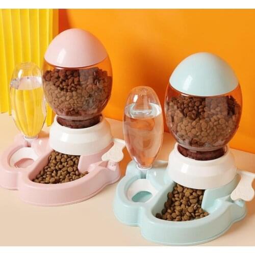 Pet Automatic Feeder Cat Bowl Food Bowl Dog for Cats Automatic Drinking Puppy Feeder Fountain Large Capacity Waterer Kitten