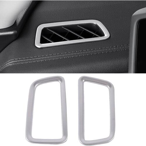 Car Styling 2PCS Stainless Steel Interior Dashboard Front Air Vent Outlet Cover Trim for Kia Optima K5 2020 2021 Accessories