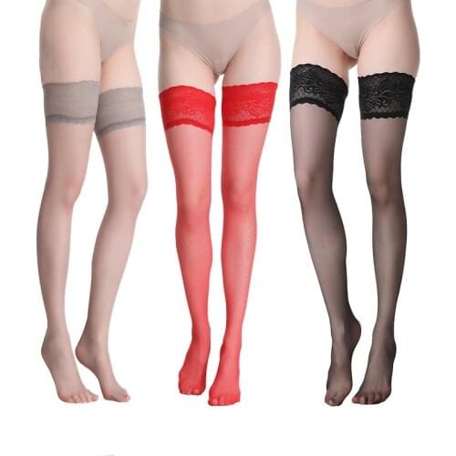 Black Floral Socks Women Funny Sexy Thigh High Nylon Long Stockings Cute Over Knee Socks For Girls Sexy Lingerie