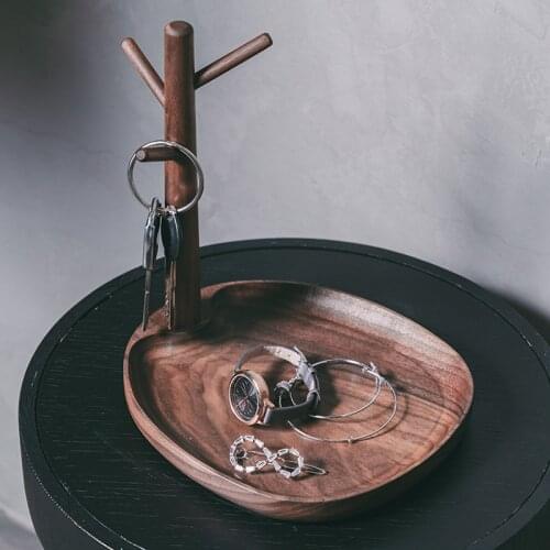 Storage Decoration Desktop Porch Rack Solid Wood Key Rack Storage Tray Closet Storage Box Exquisite Multi-purpose