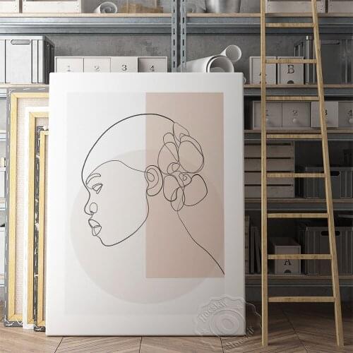 Ins Minimalist Style Characters Line Sketch Poster, Modern Simplicity Small Fresh Living Room Sofa Wall Decor Prints, Wall Art