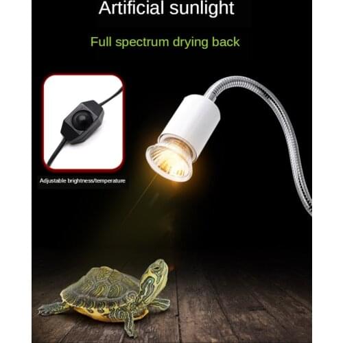 Tortoise Tanning Lamp Full Spectrum Sun Lamp Uvb Turtle Tank with Uva Heating Calcium Bulb Climbing Pet Back Photo Three In One