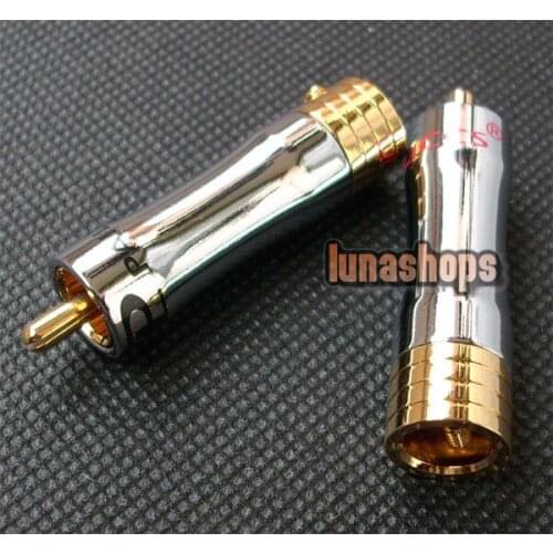 LN001250 2pcs 8mm Pailiccs lockable Plug Cable Connector RCA male adapter