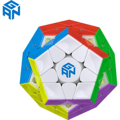 GAN 3x3 Megaminxes Magnetic Speed Professional GAN Dodecahedron 3x3x3 12 sides Puzzle Magic Cube Stickers sticker baby kids toys