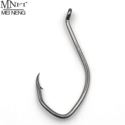MNFT Free Shipping 50 pieces High Carbon Steel Sharp Barbed Catfish Carp Fishing Salt Water Hooks Size 5.5*2.8cm/2.16*1.1 inches