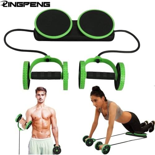 Multifunctional Double Ab Roller Fitness Exercise Wheel Abdominal Arm Exercise Equipment Men and Women Slim Waist Trainer