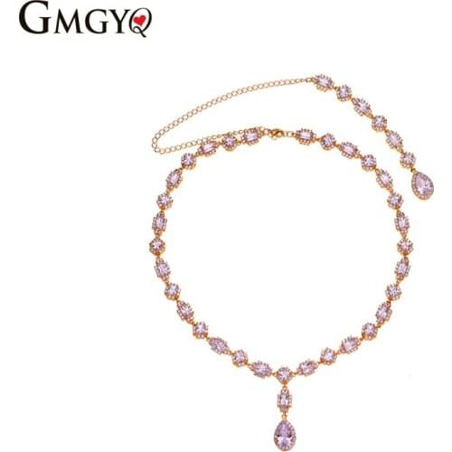 GMGYQ Fashion Necklaces For Women Accessories Bohemian Rose Gold Long Necklaces Pendants Gifts For Women