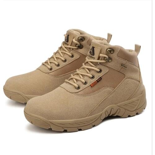 48 size outdoor hiking shoes field training shoes sand color short combat boots tactical boots mens Martin boots motorcycle