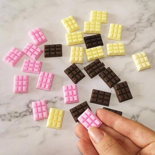 100pcs Mixed Chocolate Polymer Slime Box Toy For Children Charms Modeling Clay DIY Kit Accessories Kids Plasticine 23*16mm