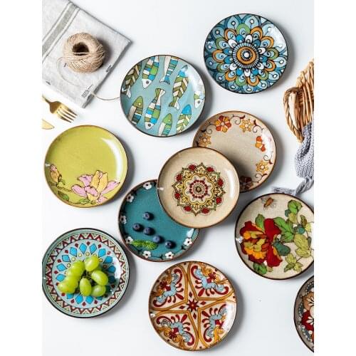 Dinnerware set eco friendly cutlery set Exotic creative hand-painted cutlery