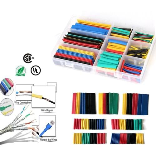 Heat Shrink Tubing Wire Cable Shrink Assortment Kit,DIY Electrical Connection Sleeving Tube Insulation Waterproof Shrinkage 2:1