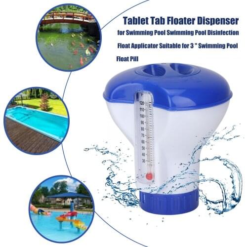 NEW Soap Dispensers Floating Swimming Pool Chemical Chlorine Dispenser with Thermometer Tablet Soap Dispenser Pump Shower