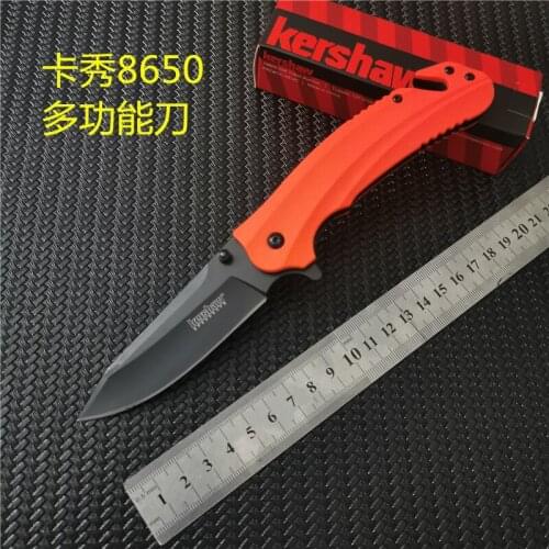 New Kershaw8650folding pocket outdoor camping knife 8CR13 blade nylon fiberglass handle Tactical Survival fruit knives EDC tools