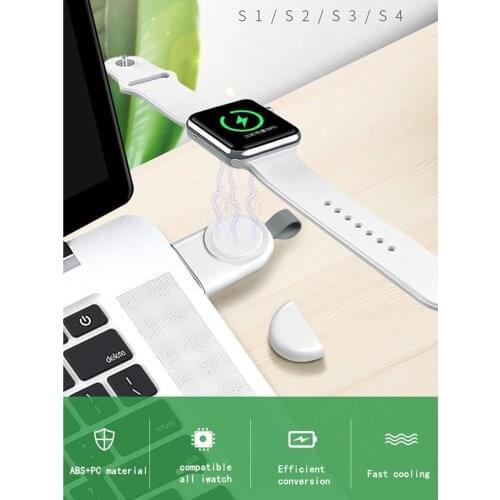 Mini Portable Wireless Charger For Apple iWatch 1/2/3/4/5 SE Fast Charging Adapter Wireless Smart Watch Charger Charging Base