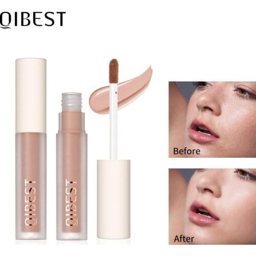 QIBEST 5 Colours Liquid Concealer Coverage Eye Dark Circle Face Bronzer Makeup Smooth Long Lasting Brighten Face Cosmetics