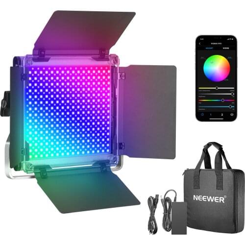 Neewer 660PRO RGB Led Video Light with APP Control for Gaming, Streaming,YouTube,Webex,Broadcasting,Web Conference,Photography
